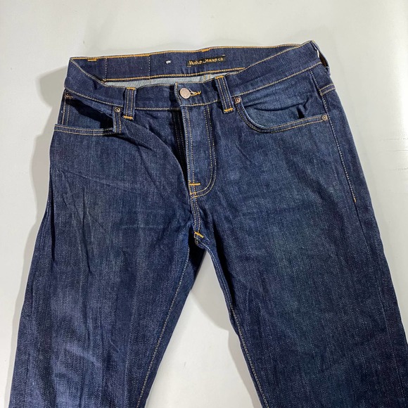 Nudie Grim Tim Dry Open Navy Jeans Men's 30x31 - Picture 2 of 9